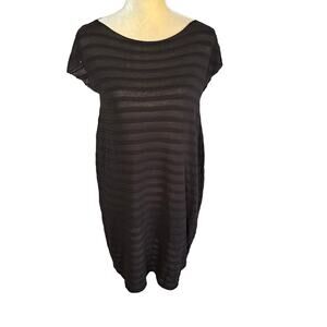 Sarah Pacini Semi Translucent Short Dress Brown Tunic Top OS One Size